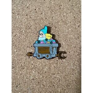 Disney Snow White Bashful Mine Cart Gems Enamel Pin Collectible